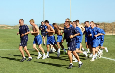 Shrewsbury Town Football Club players pictured during pre-season warm-weather training at Desert Springs in the Almeria region of south-east Spain. Picture courtesy simplyoverseas.com