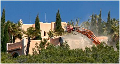 Demolition work begins on lavish Ibizan villa