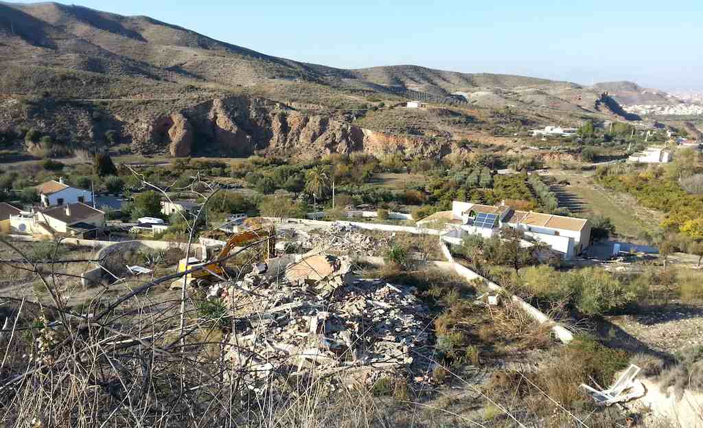 Andalusia home demolition almanzora cantoria after
