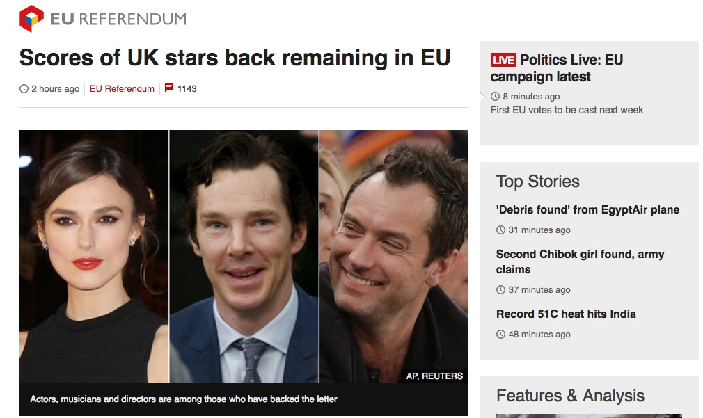 Screen capture from BBC News website