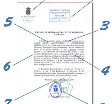 Example licence of first occupancy (LFO)