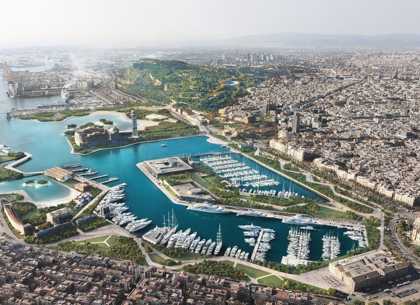 Barcelona port renature project parc blau on-a