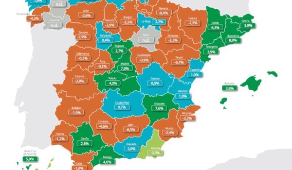 spanish house price change Q1 2016