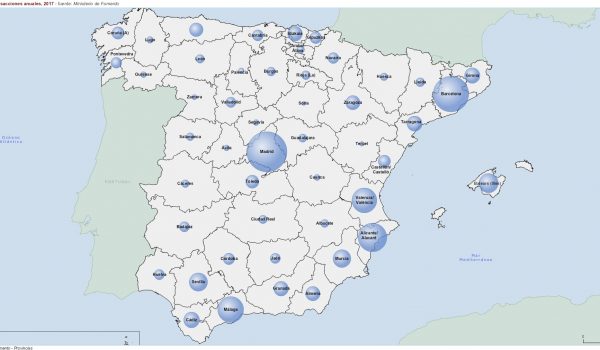 Spanish home sales by province, 2017