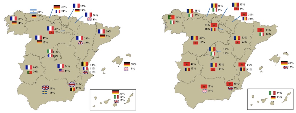 map of foreign demand for property in spain